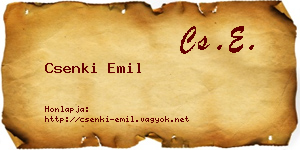 Csenki Emil névjegykártya
